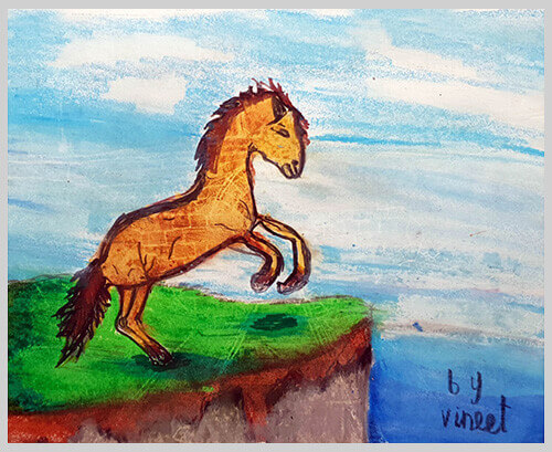 Horse painting- Leap of faith