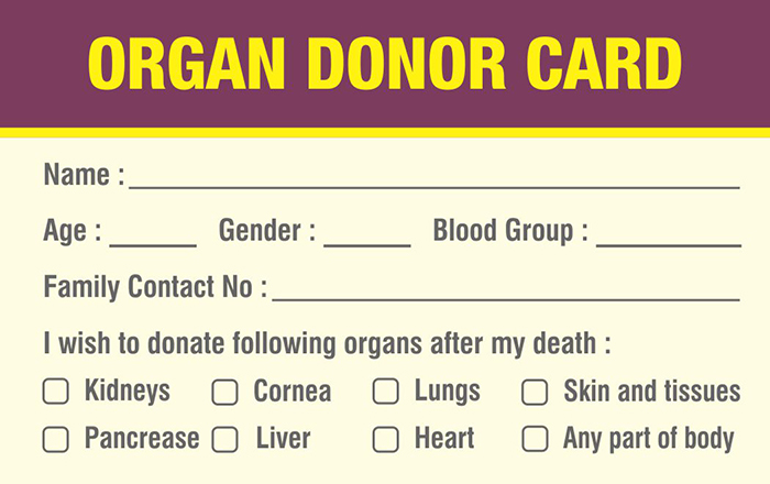 Donor Card Back